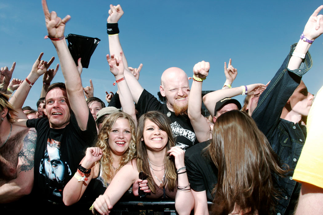 Publik på en rockkonsert