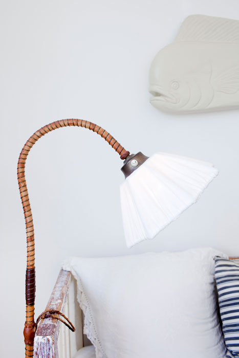En vit lampa